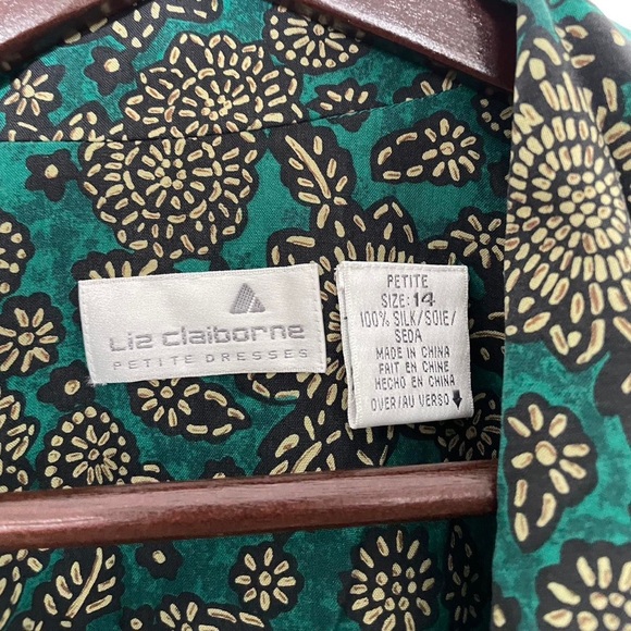 Green Long Sleeve Dress LIZ CLAIBORNE - Picture 3 of 3